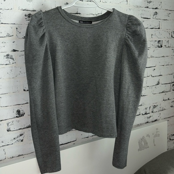 Zara Puff Sleeve Sweat shirt - Picture 1 of 4